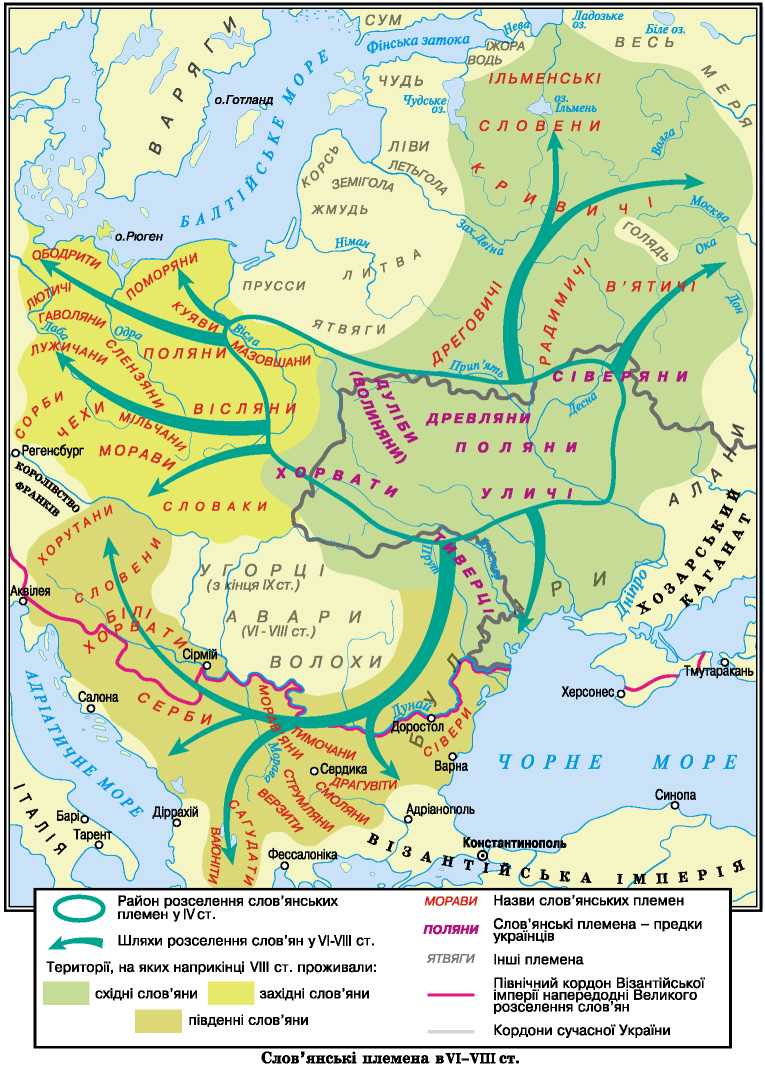 Слов'янські племена в VI - VIII столітті