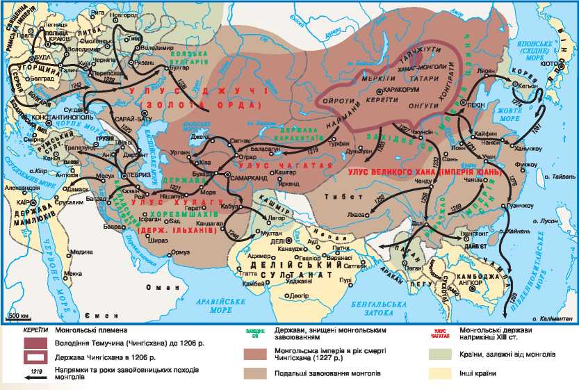 Монгольські завоювання. Утворення Монгольської імперії